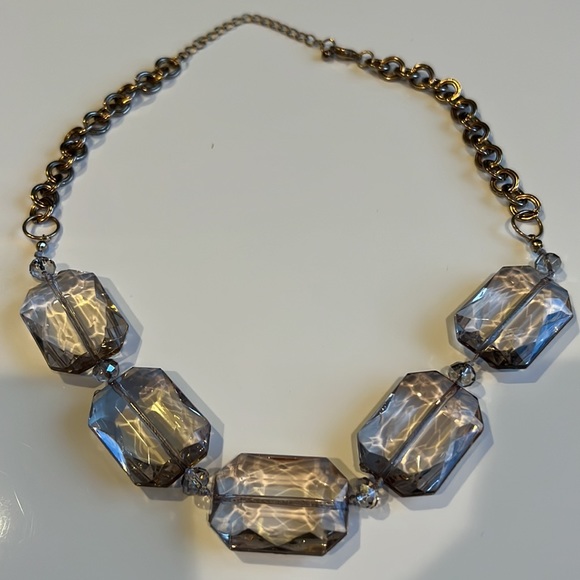 💥 Free with purchase 💥 Chunky statement necklace with clear beads - Picture 2 of 6